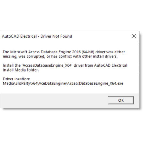 Не вдається знайти драйвер Microsoft Access Database Engine 2016 (64-розрядна версія)